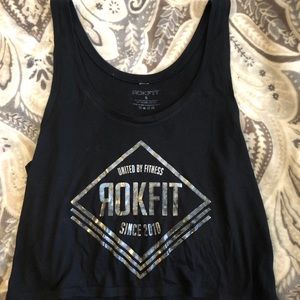 RokFit Foil Crop Tank